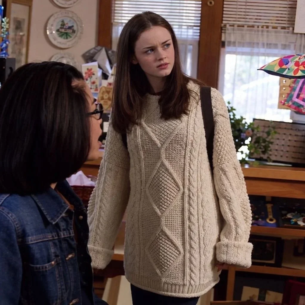 We’ve Been Dreaming Of Rory Gilmore's Cocooning Cable-Knit Sweater For 26 Years. And Friends, We’ve Found It. 