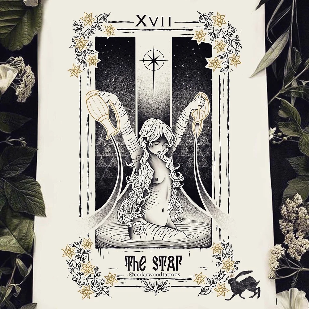 The Star Tarot Card Cedarwood Arts