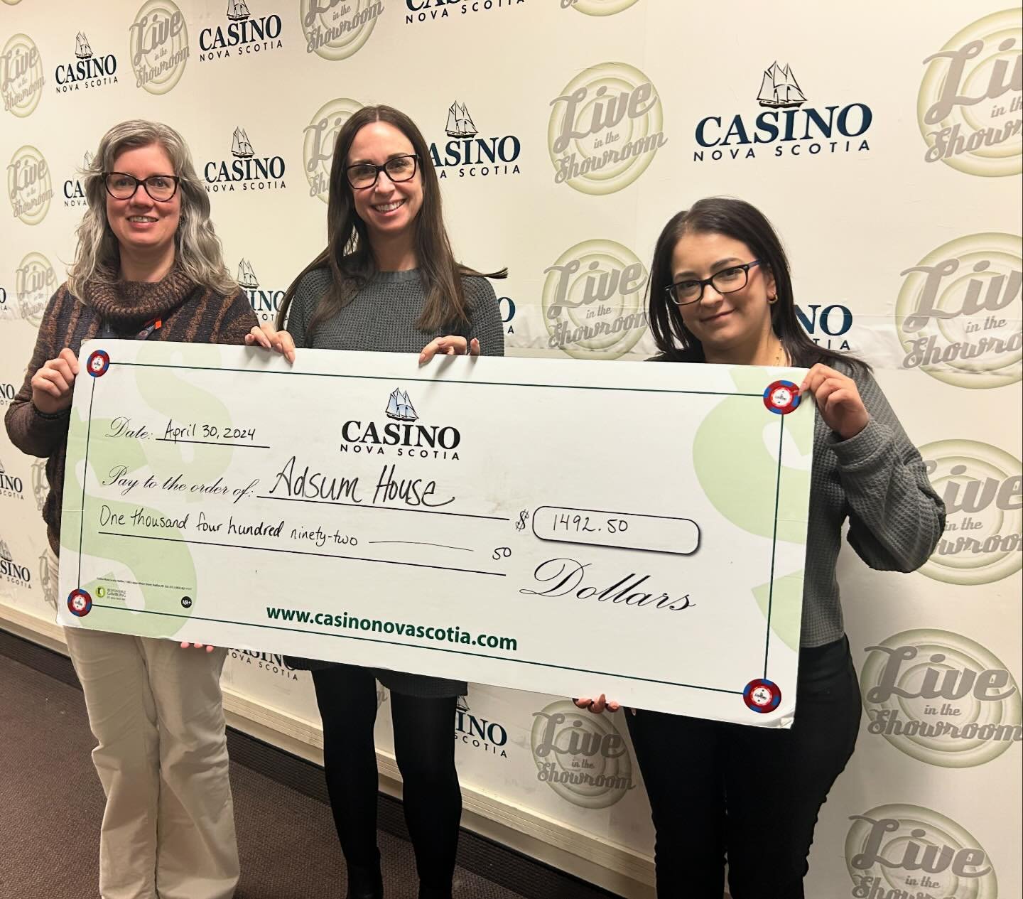 We are honoured to be a 
@casinonovascotia partner for donations from players and staff. Thank you all for your kind support to help people in our community.