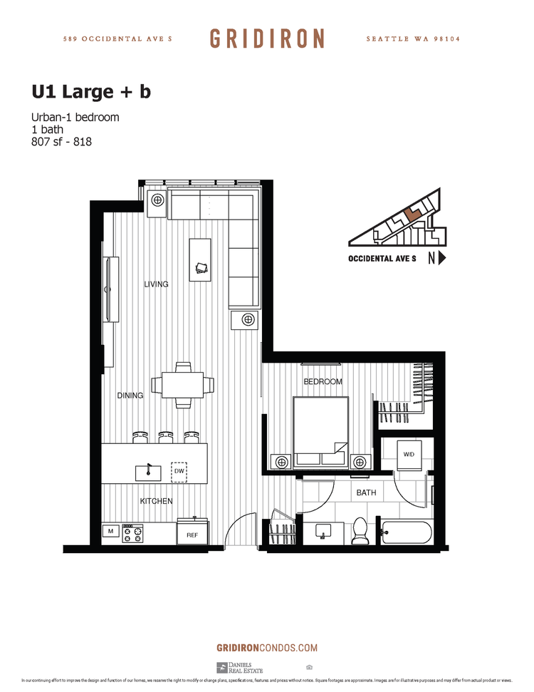 Large Urban 1 Bedrooms