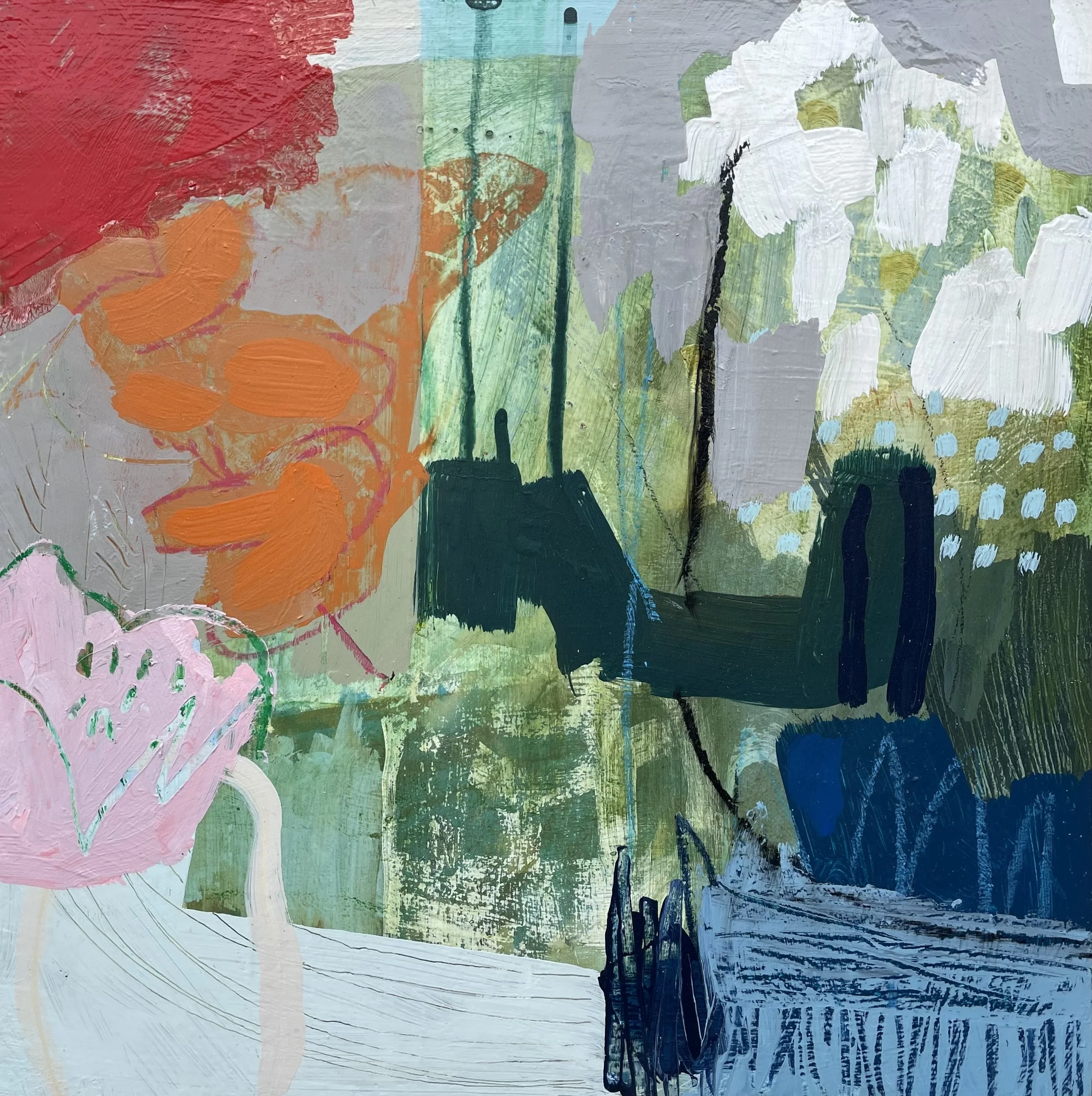 olives and bougainvillea