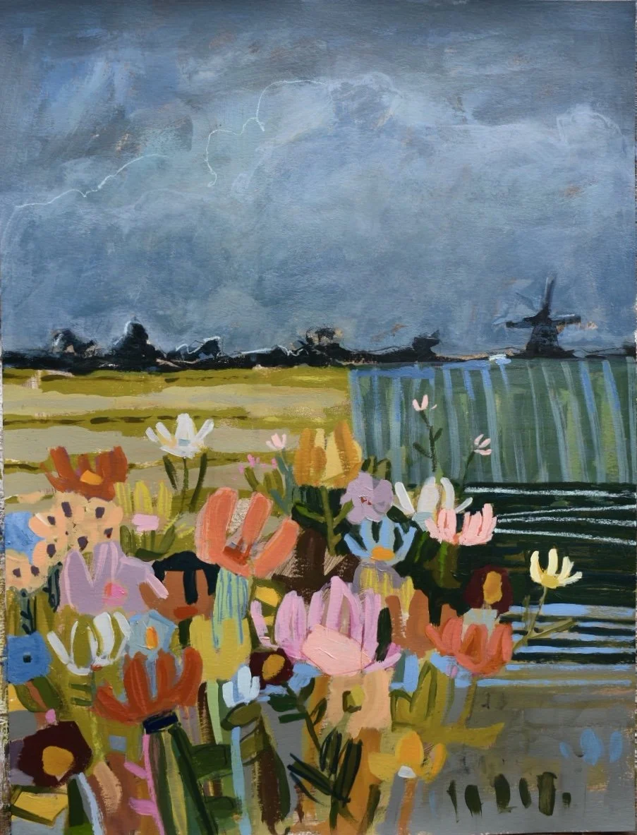 fields in the moonlight