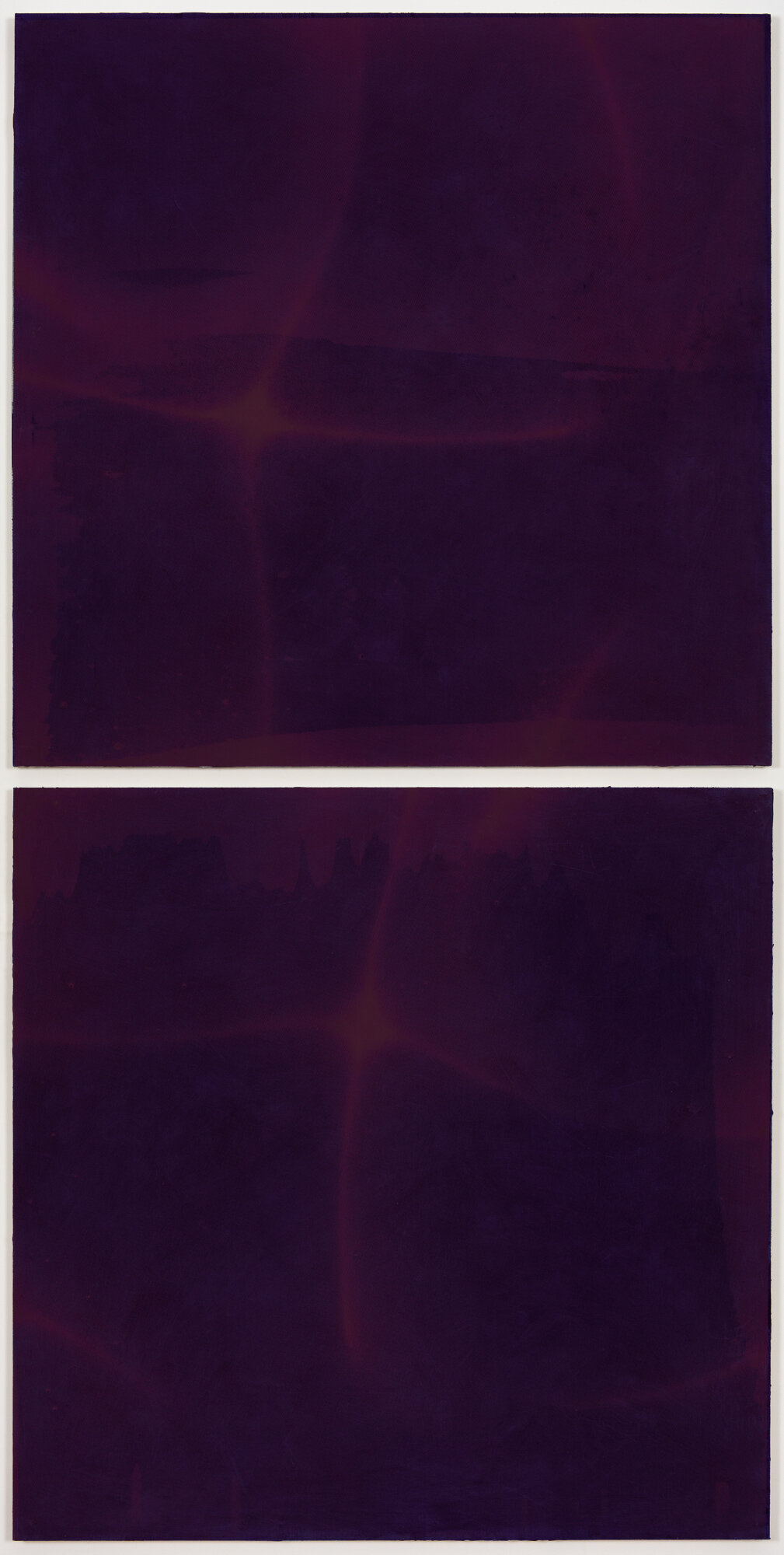 SLIDE 5 1. BREYER P-ORRIDGE_ HEISTUntitled (purple diptych),2019Candy Factory II,Silkscreen on two muslin panels90x44x1.5in.jpg