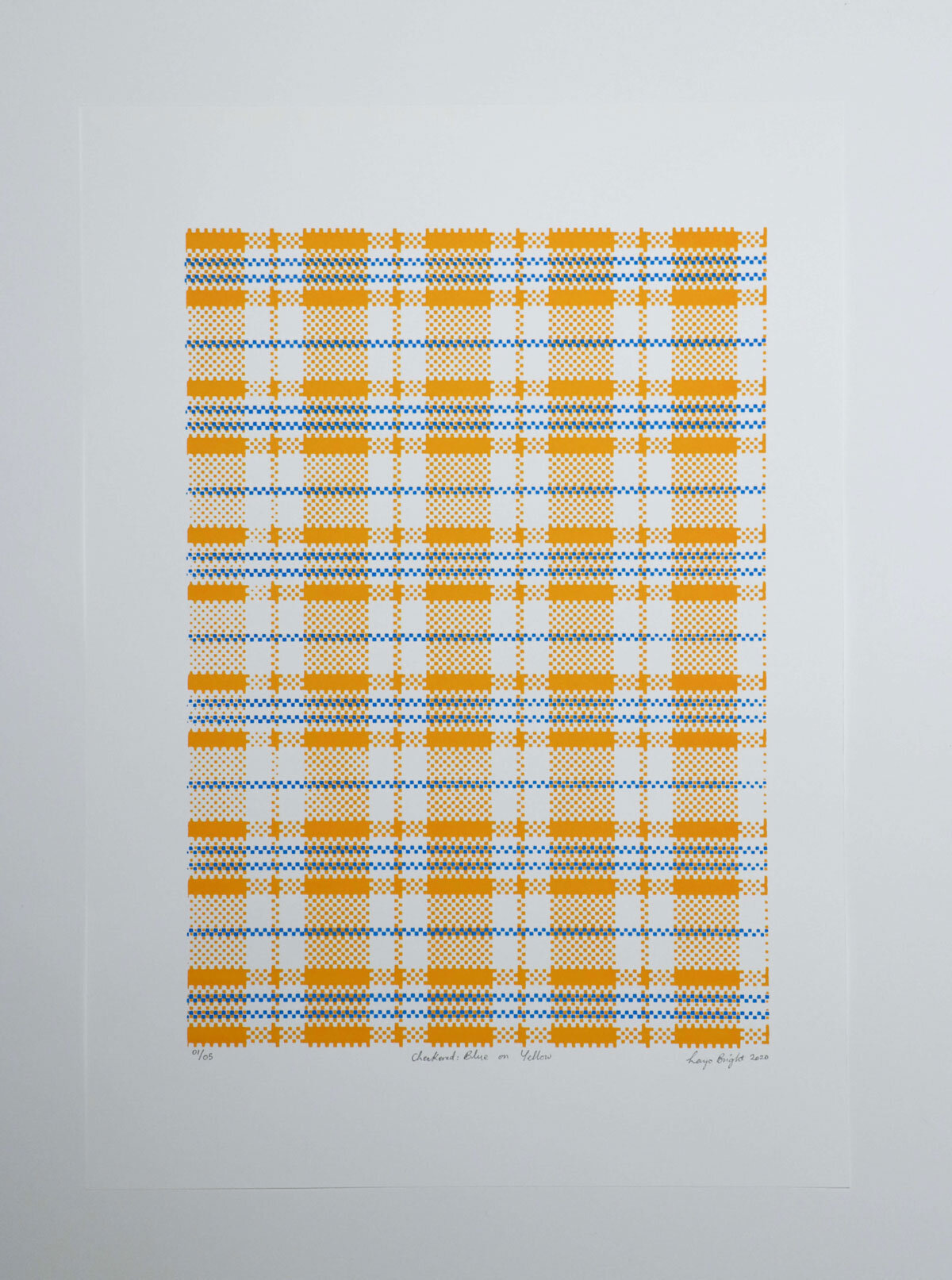 Layo Bright, Checkered: Blue on Yellow