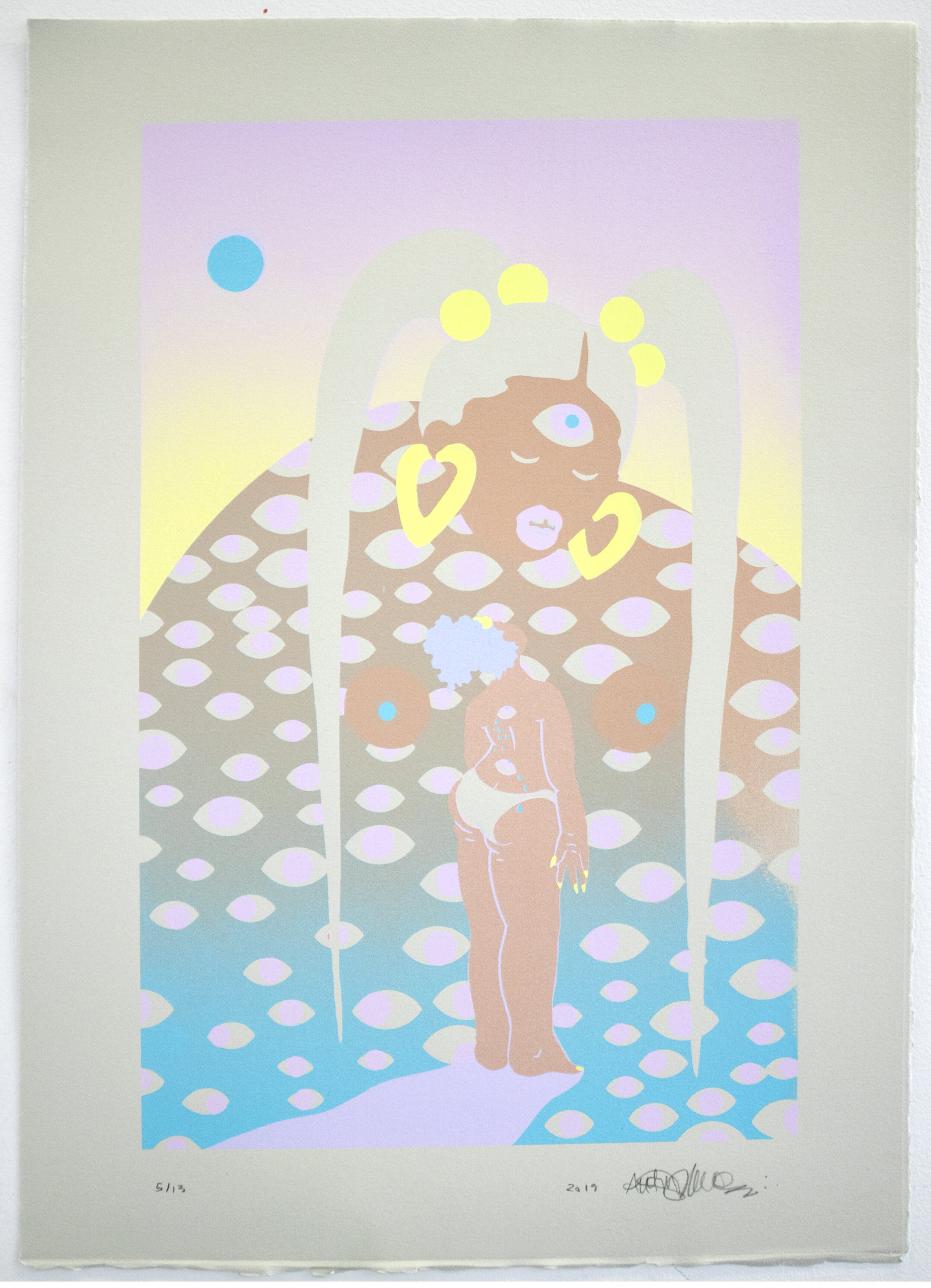 Amaryllis DeJesus Moleski, Giant Has Something To Say (Grey Background)