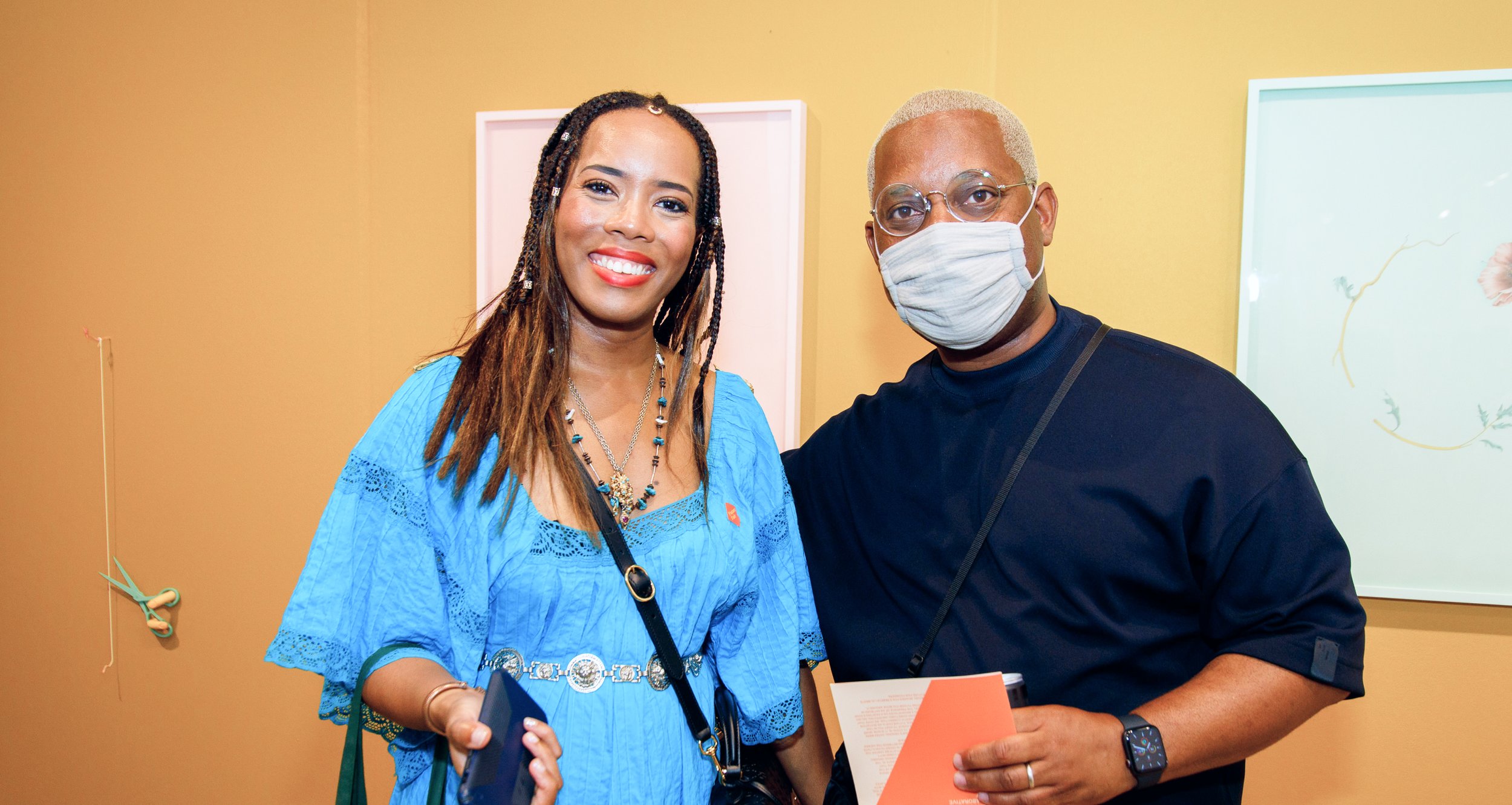  Future Fair Advisory Board Member Amani Olu (right) with guest. © David Willems Photography 