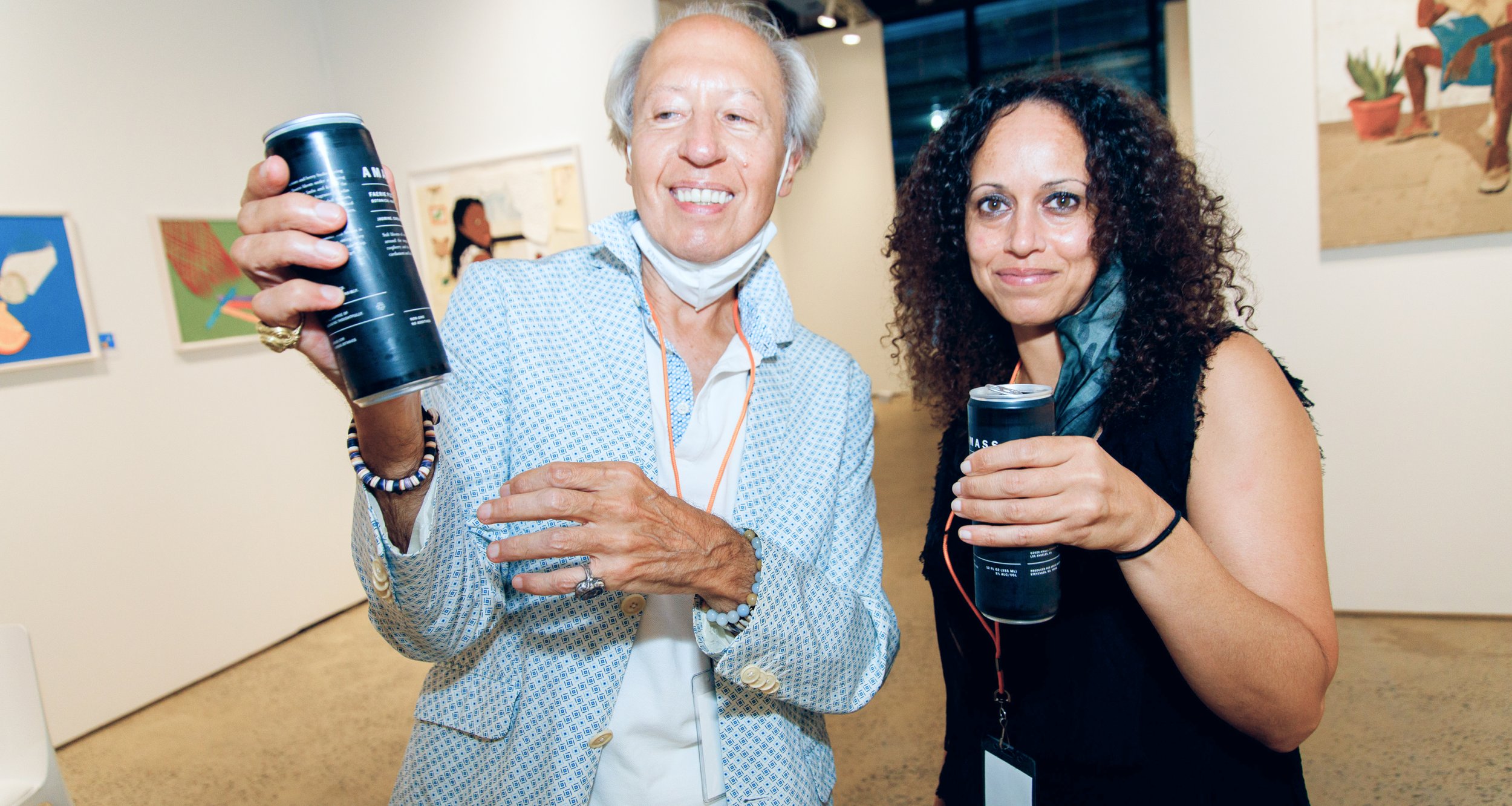  Art Dealers Ronald Sosinski (The Proposition, New York) and Nyama Wingood (Nyama Fine Art, Martha’s Vineyard, MA) in their shared exhibition room. © David Willems Photography 