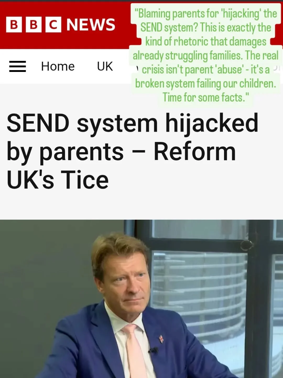 Seriously? Parents are &quot;hijacking&quot; and &quot;abusing&quot; the SEND system? As a Clinical Psychologist working with these families daily, I need to set the record straight.

The suggestion that parents are somehow gaming the system for &quo
