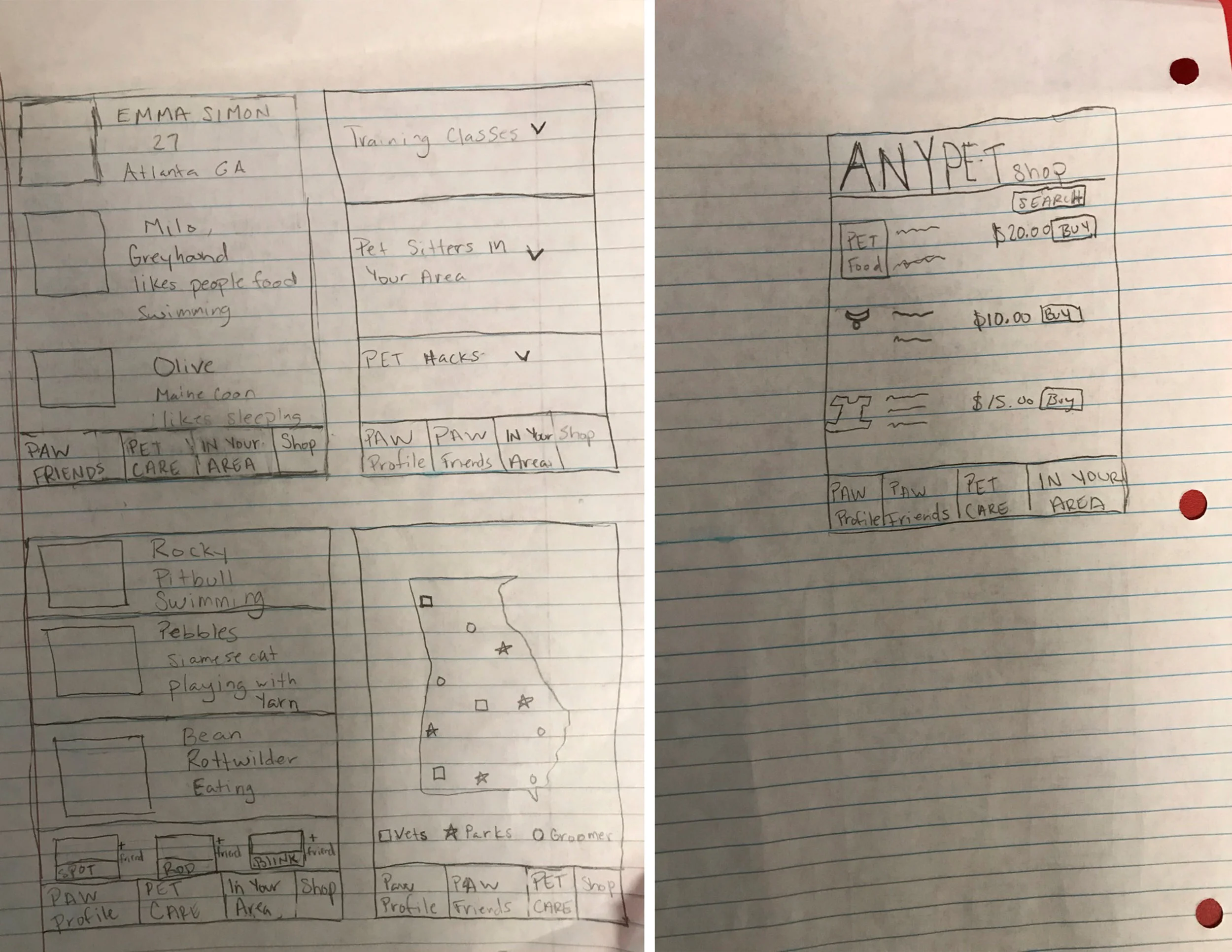 My group and I decided to do individual sketches. We worked on five screens each.