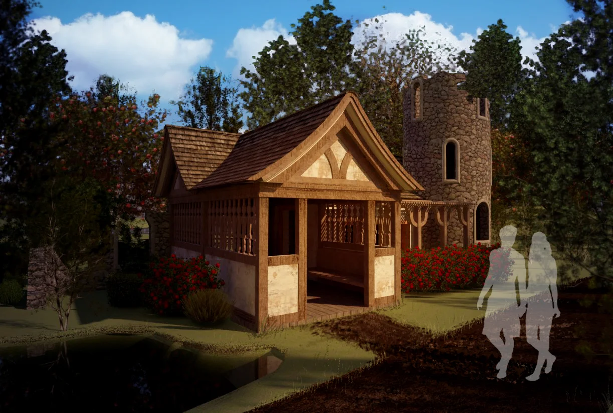 Peasant Folly, 2018. Revit, VRay, and Photoshop.
