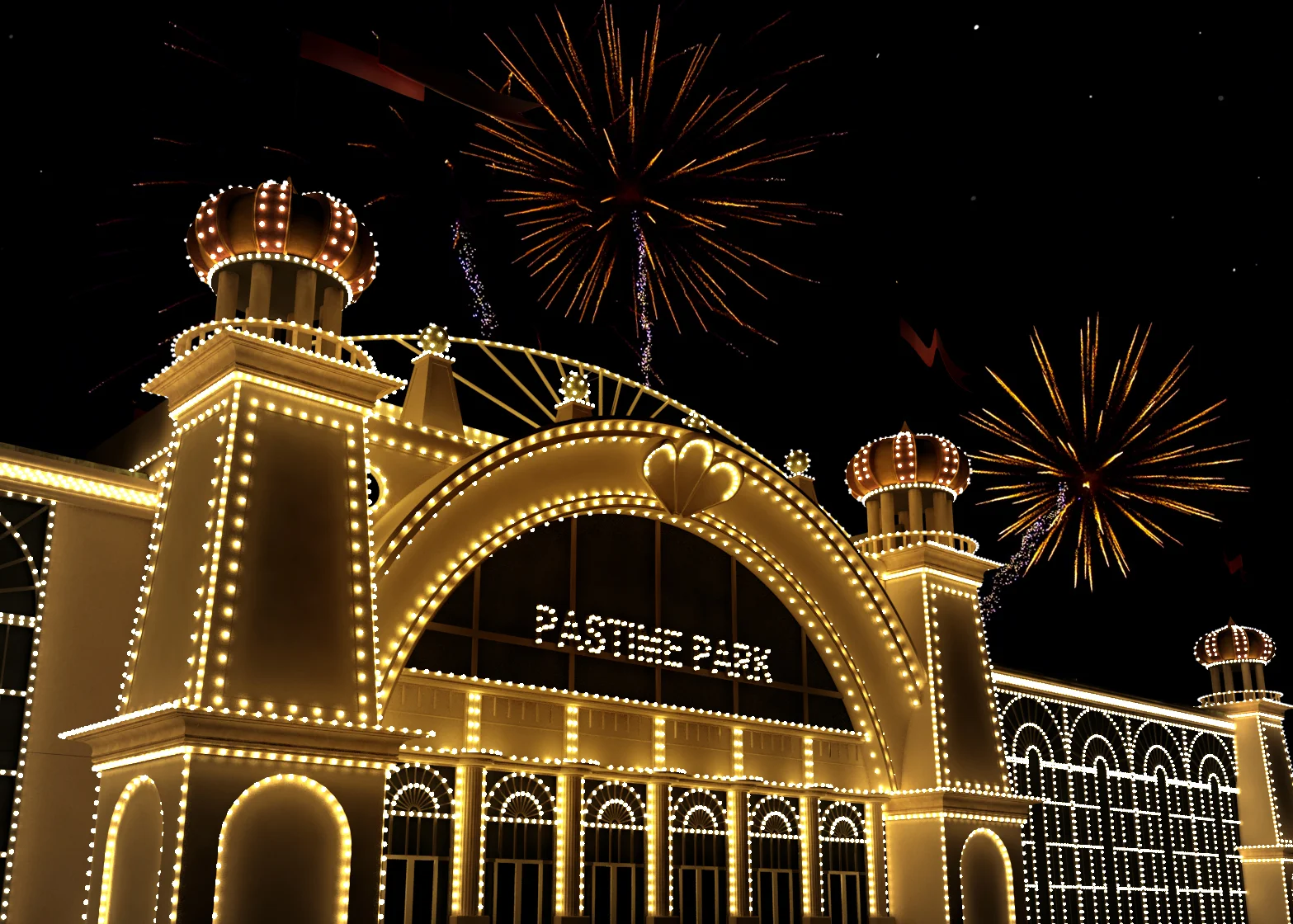 Grand Pavilion, 2018. Revit, VRay, and Photoshop.