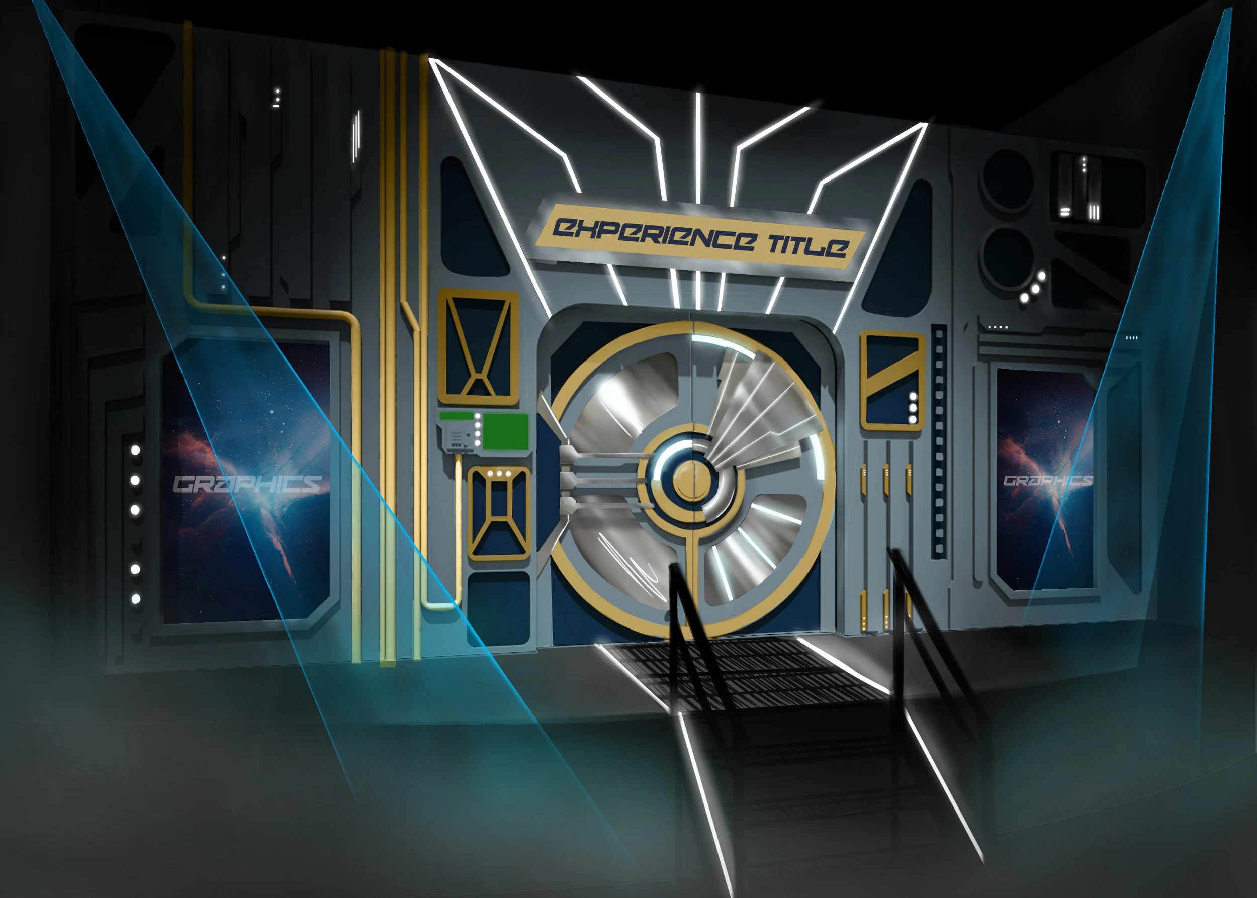 Destination Imagination Concept Rendering, 2018. Revit model and Photoshop paint-over.
