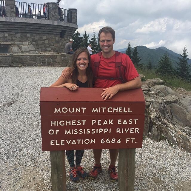 TBT. Three years ago my amazing wife and I hiked to the Highest Peak East of the Mississippi River! Awesome two day journey! We both miss North Carolina! #gohiking #jumponsomerocks #hike #mountmitchell #happywifehappylife #explore #getoutside #bakers