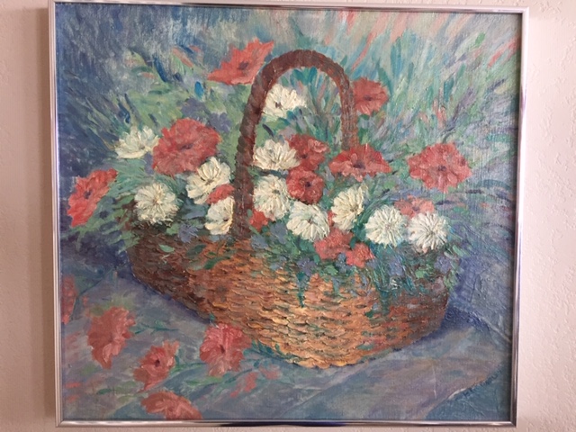 Basket of Flowers  22 x 20