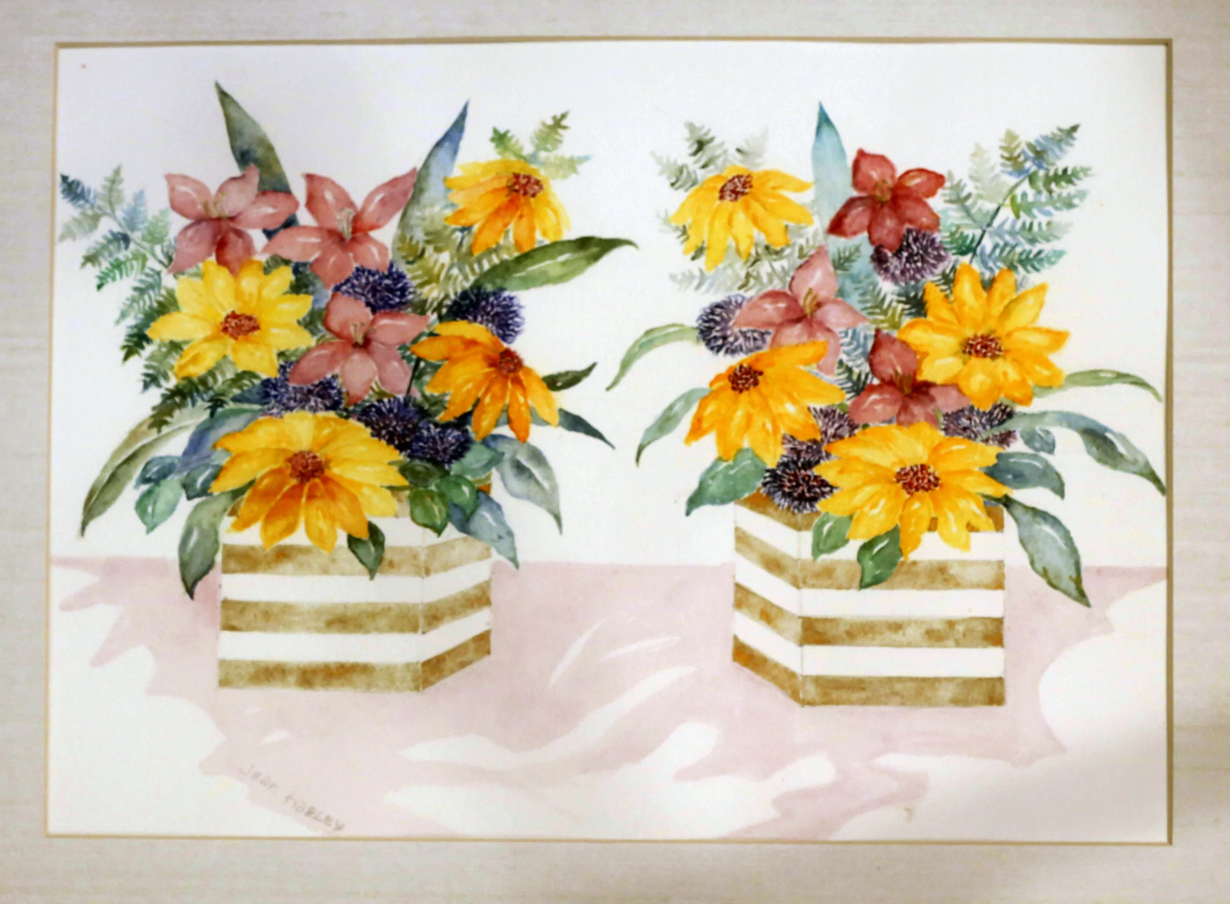 Two Striped Vases  14.5 x 10.5