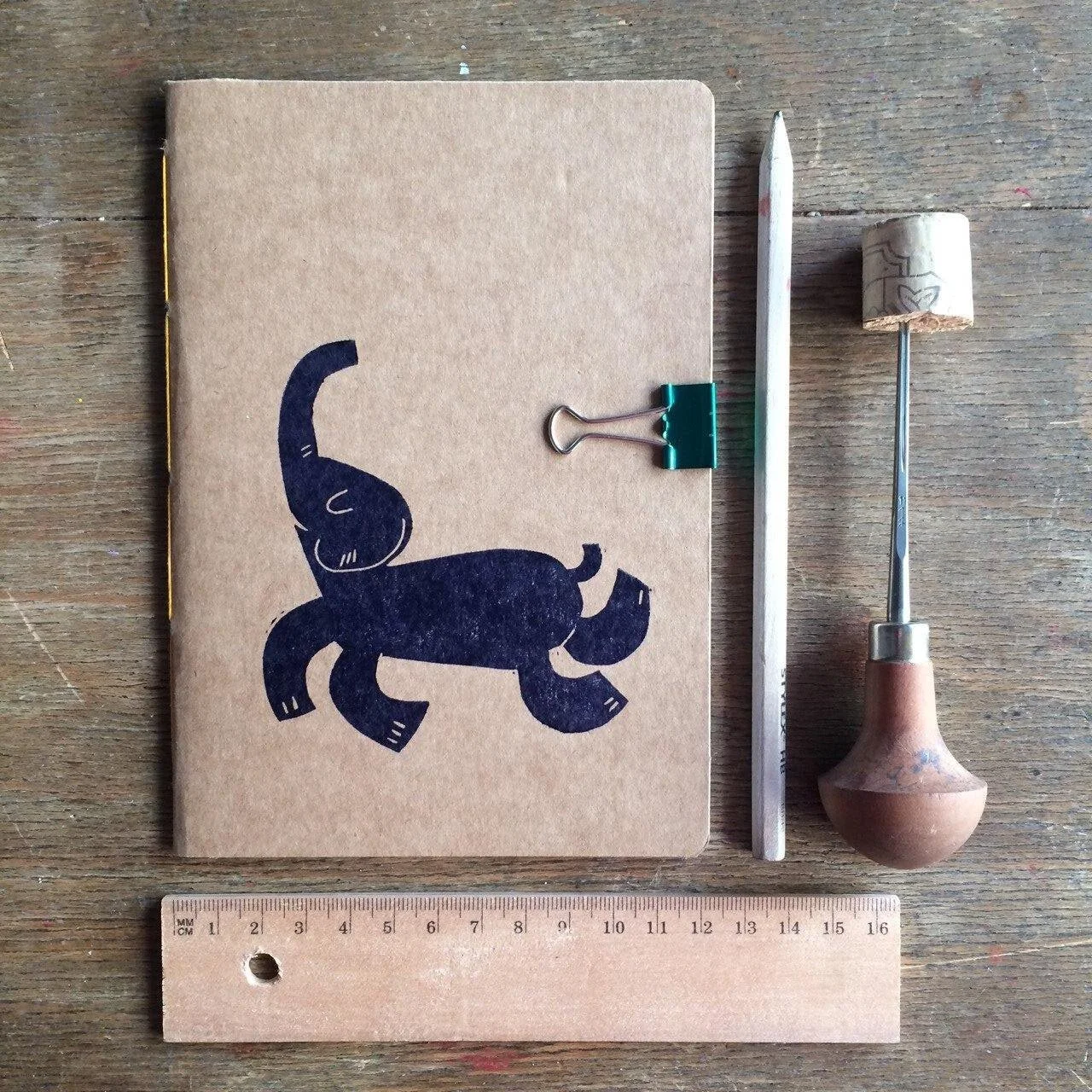 Notizheft Happy Elephant