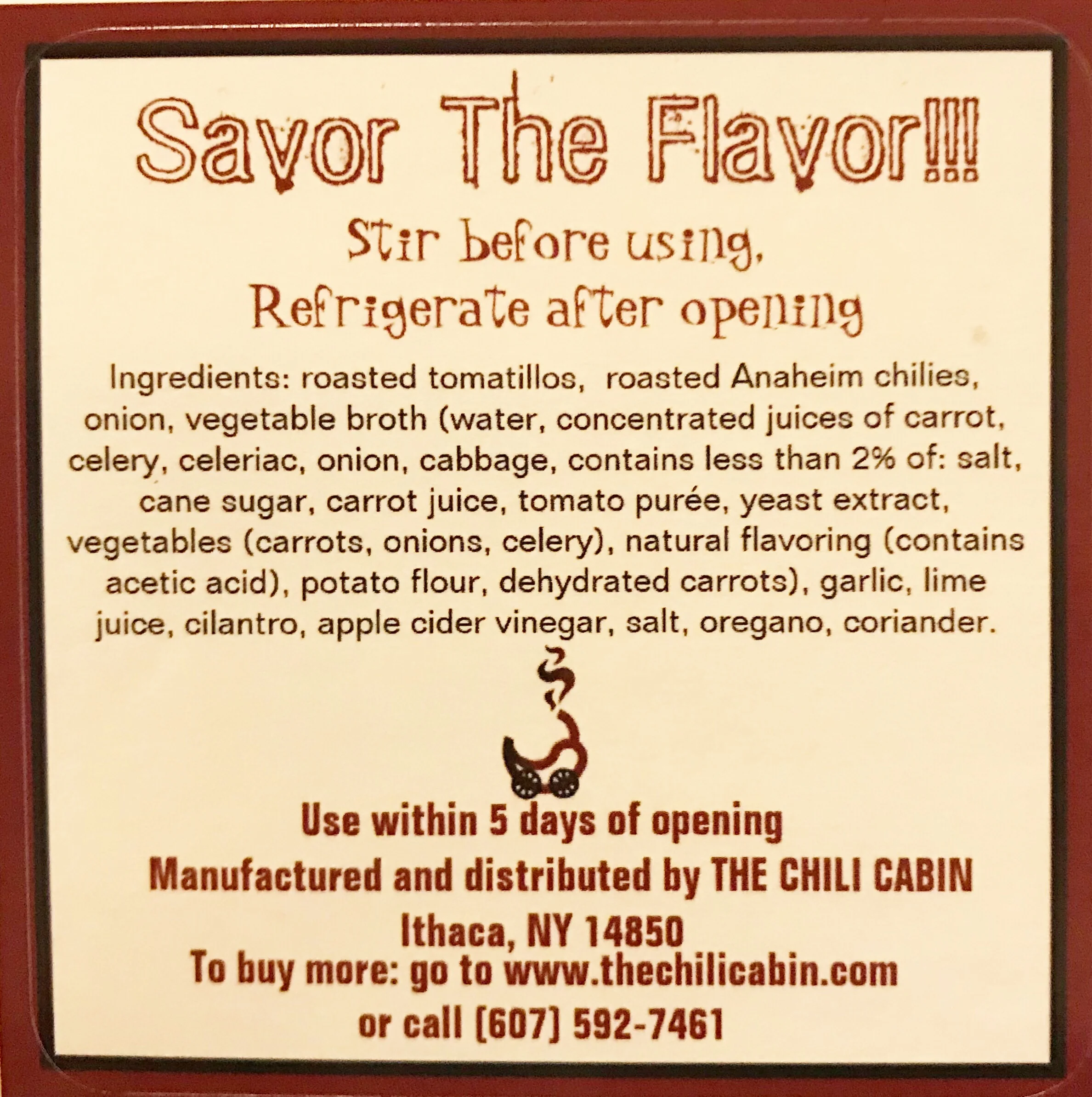 Garlic Green Chile Salsa Information and Ingredients