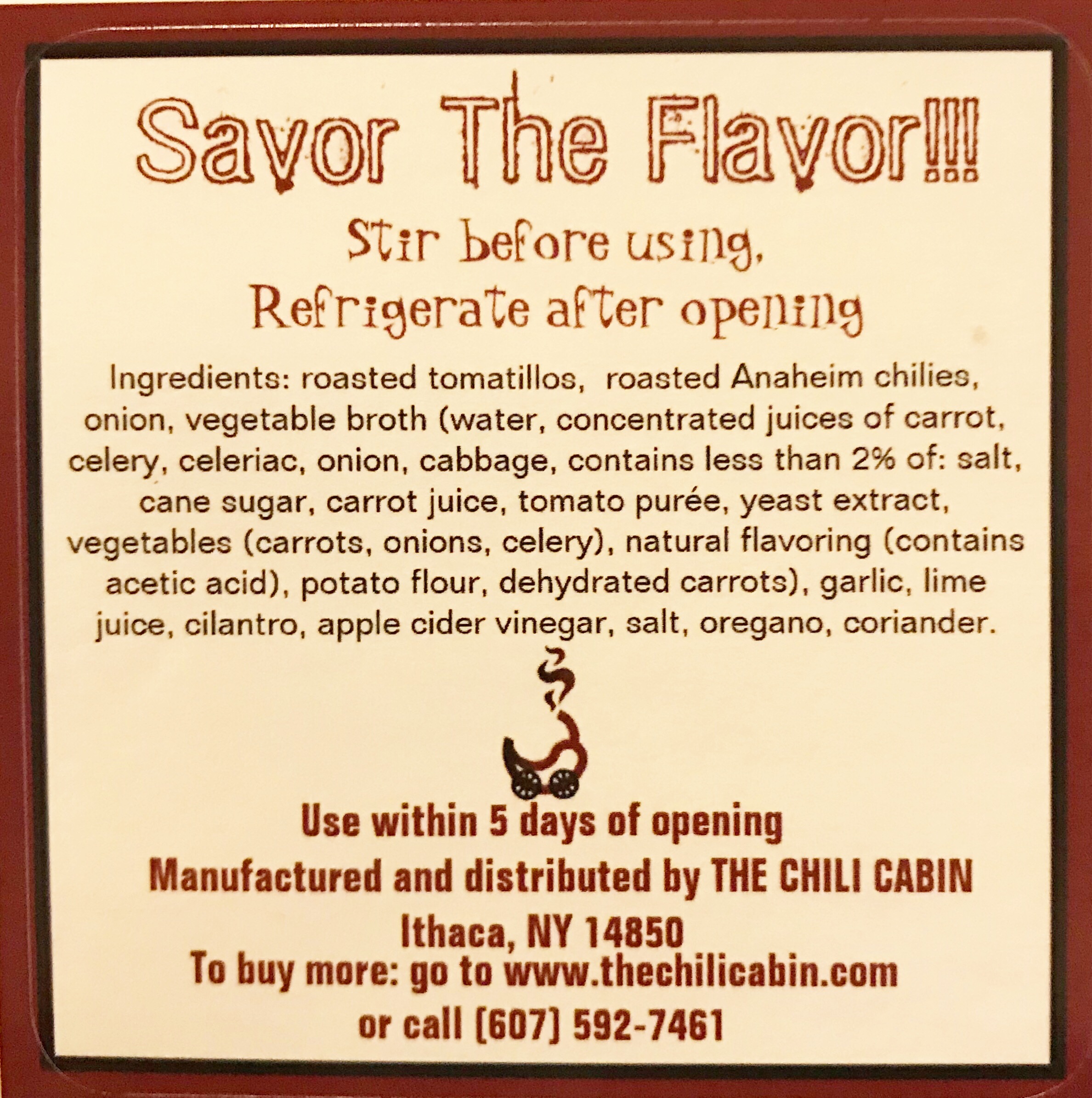 Garlic Green Chile Salsa Information and Ingredients