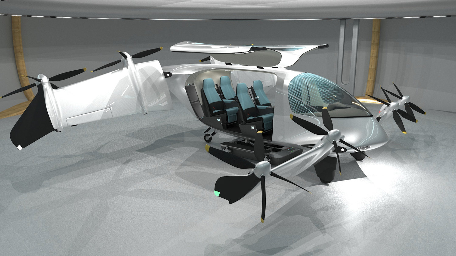 Side Egress Tilt Wing eVTOL | Cabin Interior