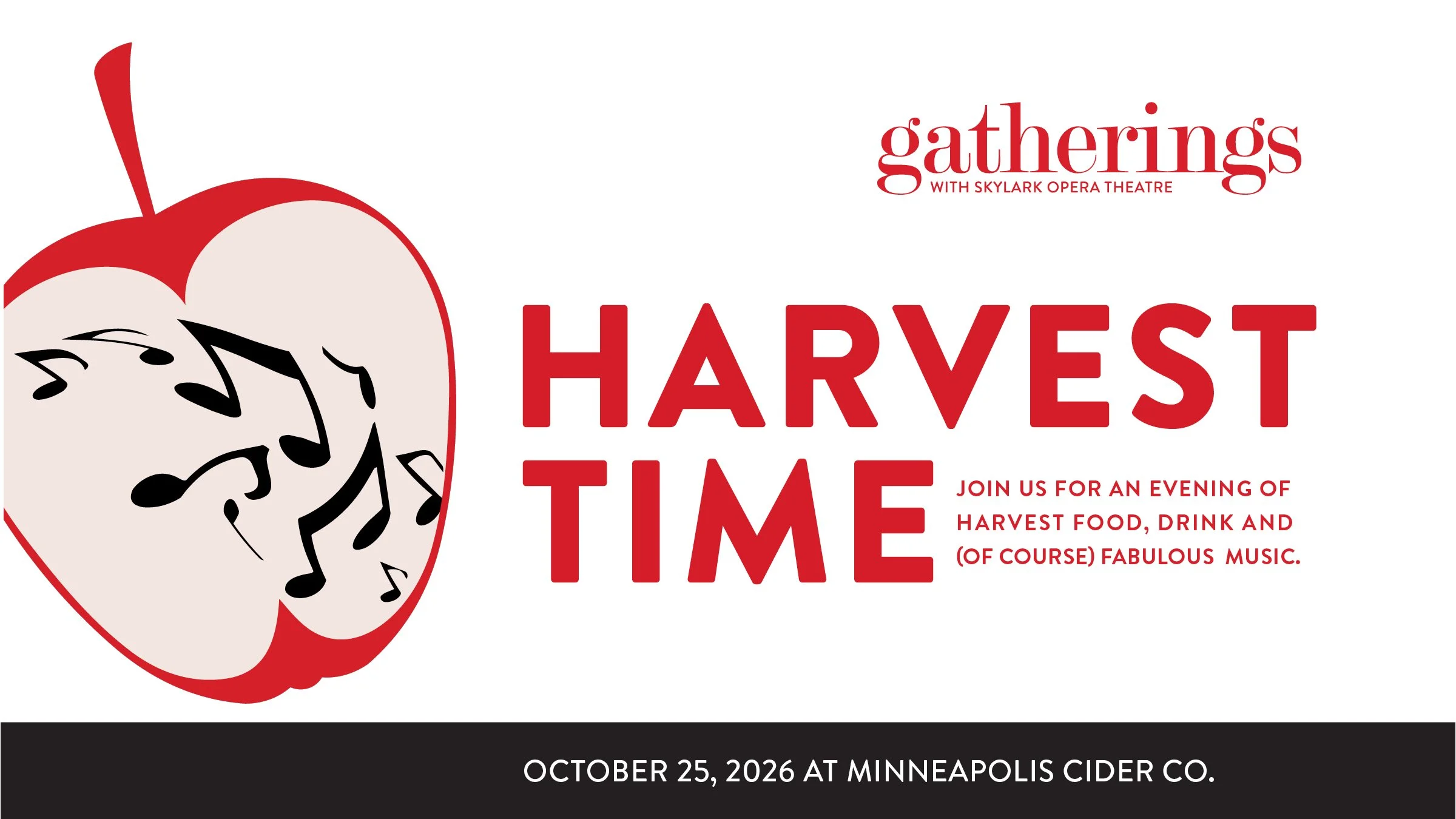 Gatherings with Skylark Opera Theatre, Harvest Time, October 25, 2026 at Minneapolis Cider Co.