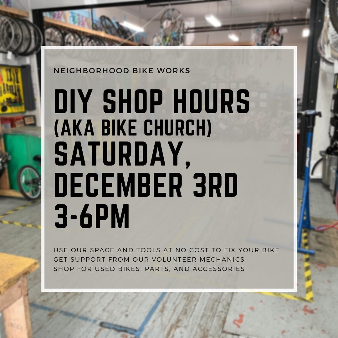 Adult Programs & Shop — Neighborhood Bike Works