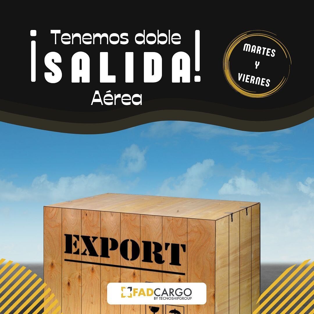 La forma perfecta de hacer llegar tus productos urgentes o de gran valor es con nosotros! Porque te ofrecemos 2 salidas a&eacute;reas semanales MARTES Y VIERNES! Imag&iacute;nese recibirlo en tan solo 2 d&iacute;as directos a Caracas! 

#fadcargousa 