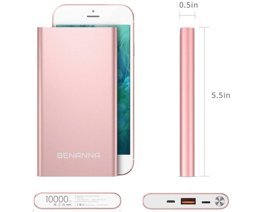 Portable Charger 10000mAh Power Bank External Battery Backup Pack