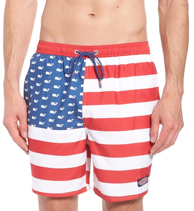 CHAPPY USA Flag Swim Trunks