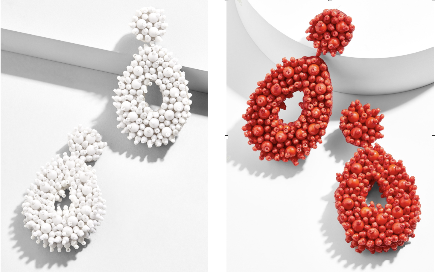 Red Or White Baublebar Drop Earrings