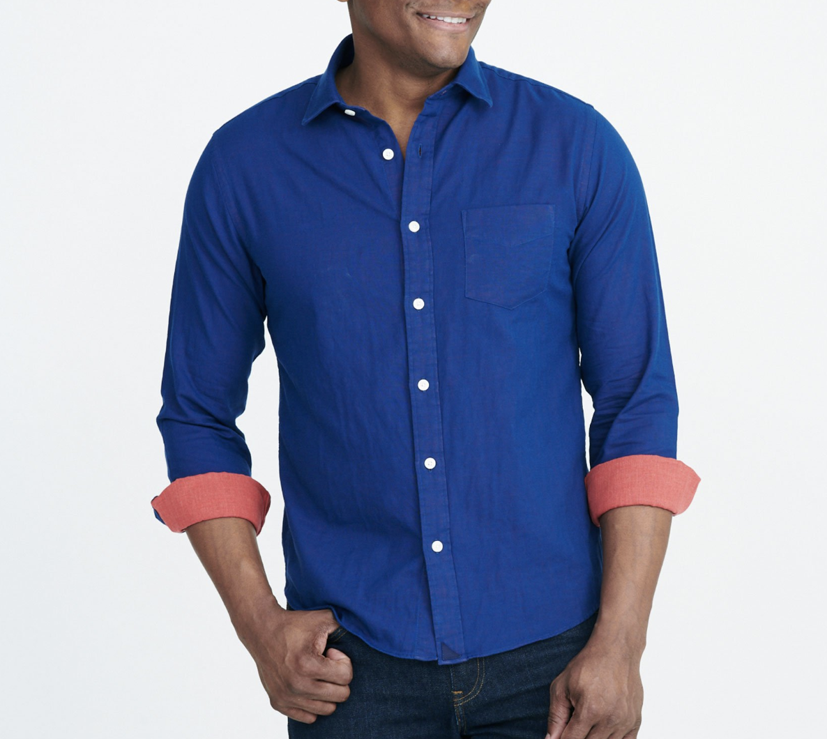 UNTUCKit Navy And Red Men’s Shirt