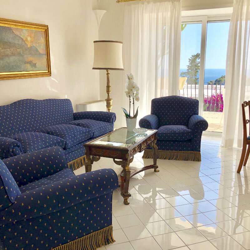 Beautiful hotel room in Capri, Italy