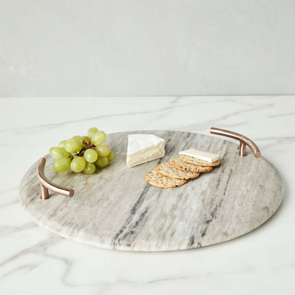 Marble + Copper Cheese Board