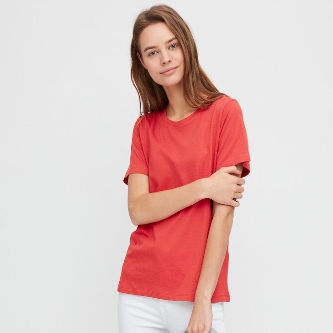 UNIQLO Women Supima® Cotton Crew Neck Short-Sleeve T-Shirt