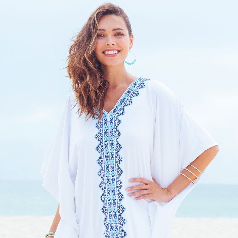 White Embroidered Cover-Up