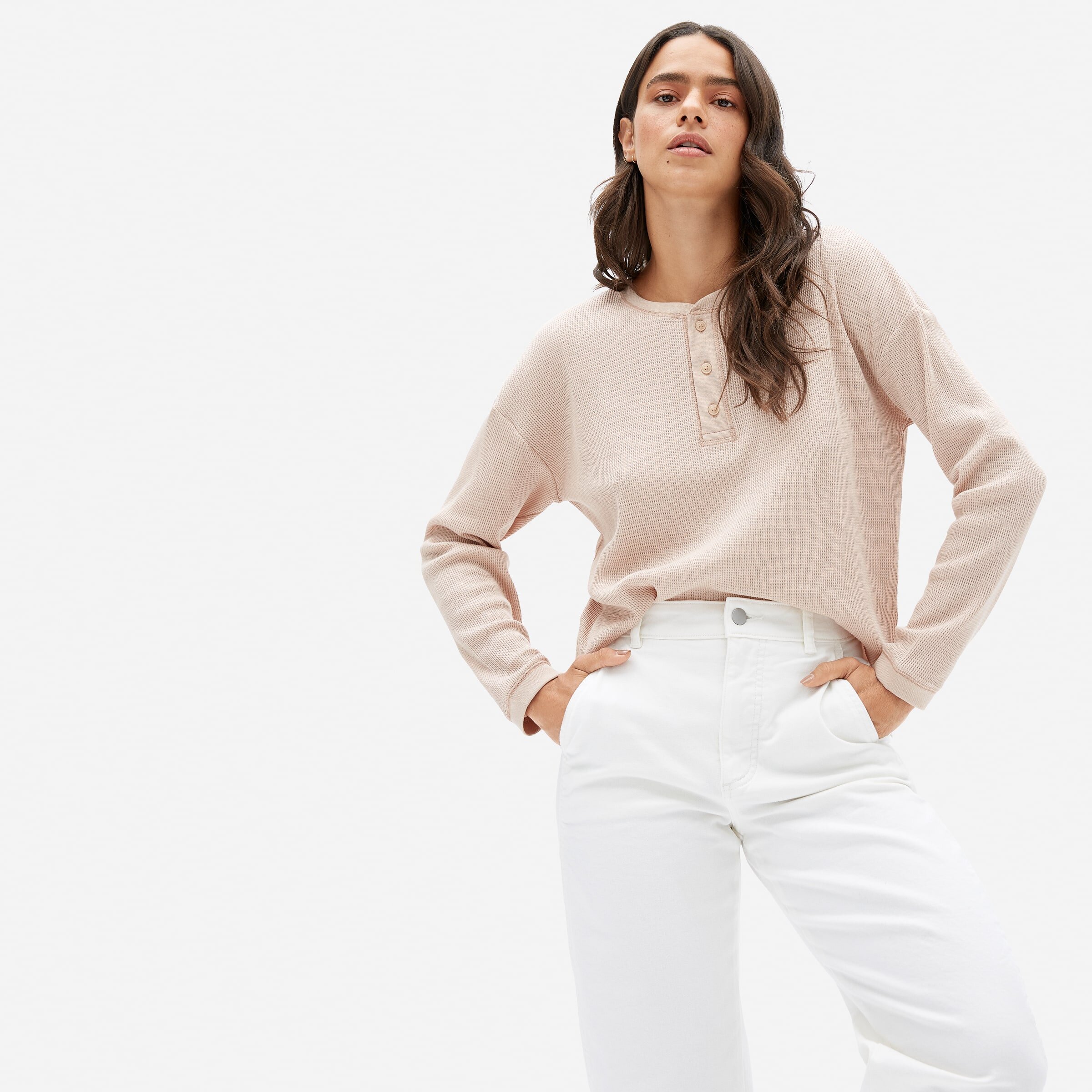 Everlane The Organic Cotton Waffle Henley