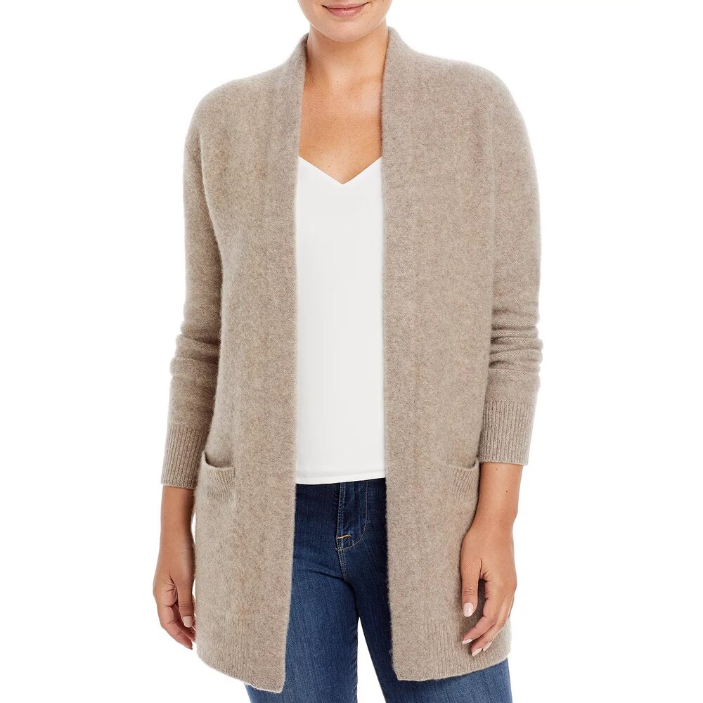 C by Bloomingdale's: Cashmere Open Front Cardigan With Pockets