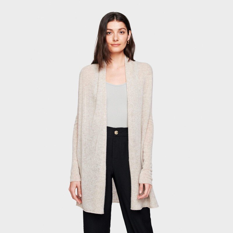 White + Warren: Essential Cashmere Trapeze Cardigan