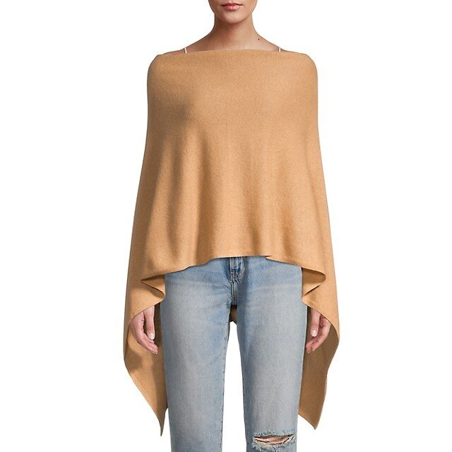 MINNIE ROSE: Ruana Cashmere Cape