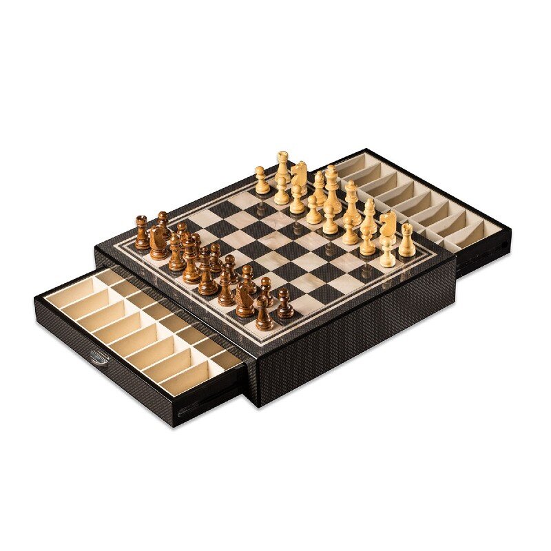 Bey-Berk: Carbon Fiber-Design Chess Set 