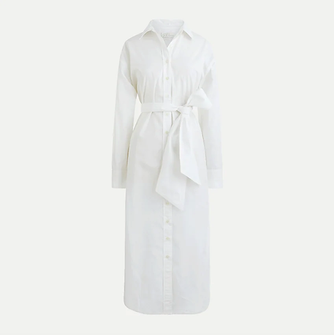 Jcrew Relaxed-fit crisp cotton poplin shirtdress