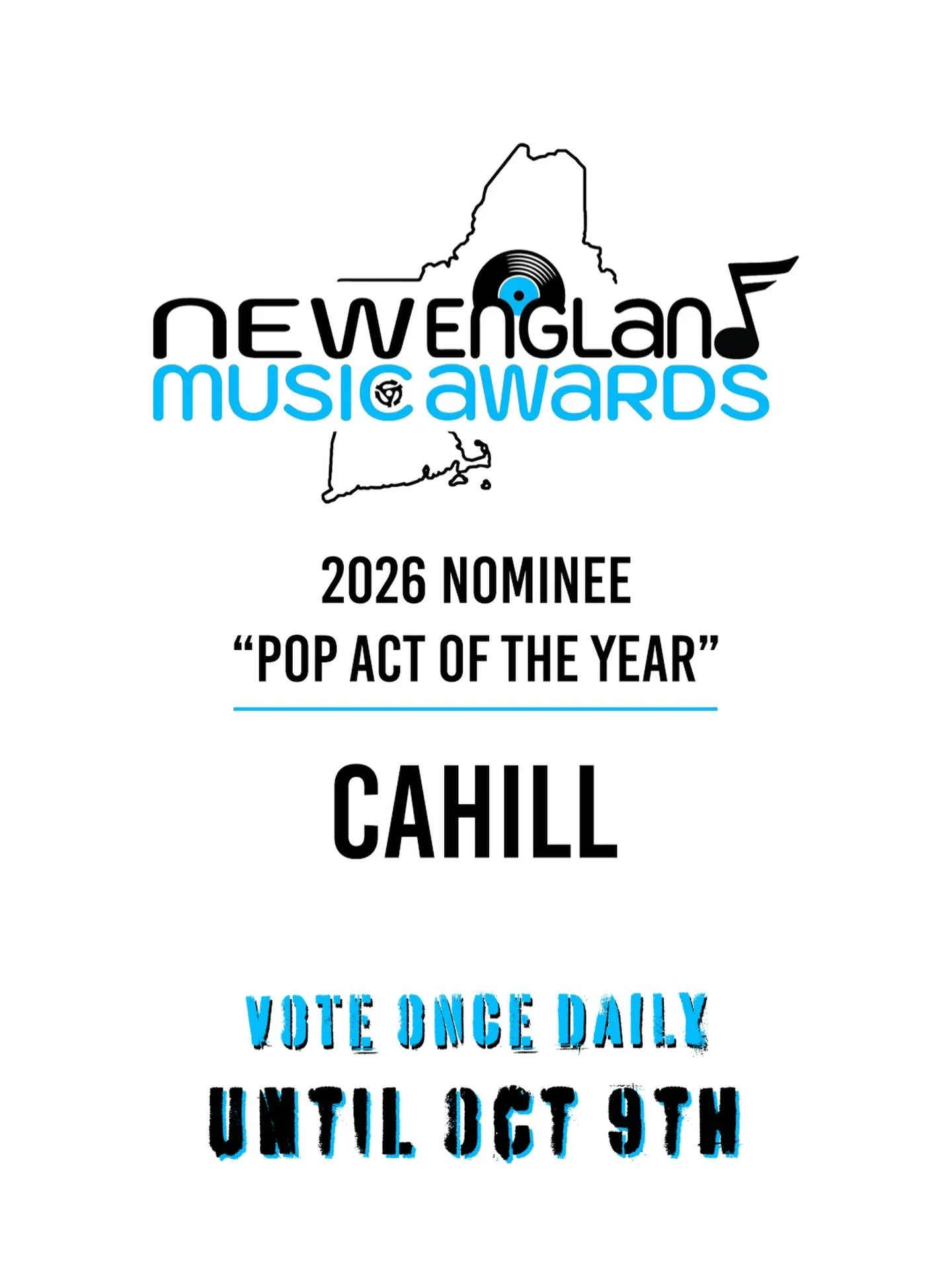Scotty and I are extremely honored to have been nominated for Pop Act of the Year at this year&rsquo;s New England Music Awards! 

We&rsquo;ve been at this music thing for a while and we&rsquo;re very thankful even for the nod!

We&rsquo;ve got quite
