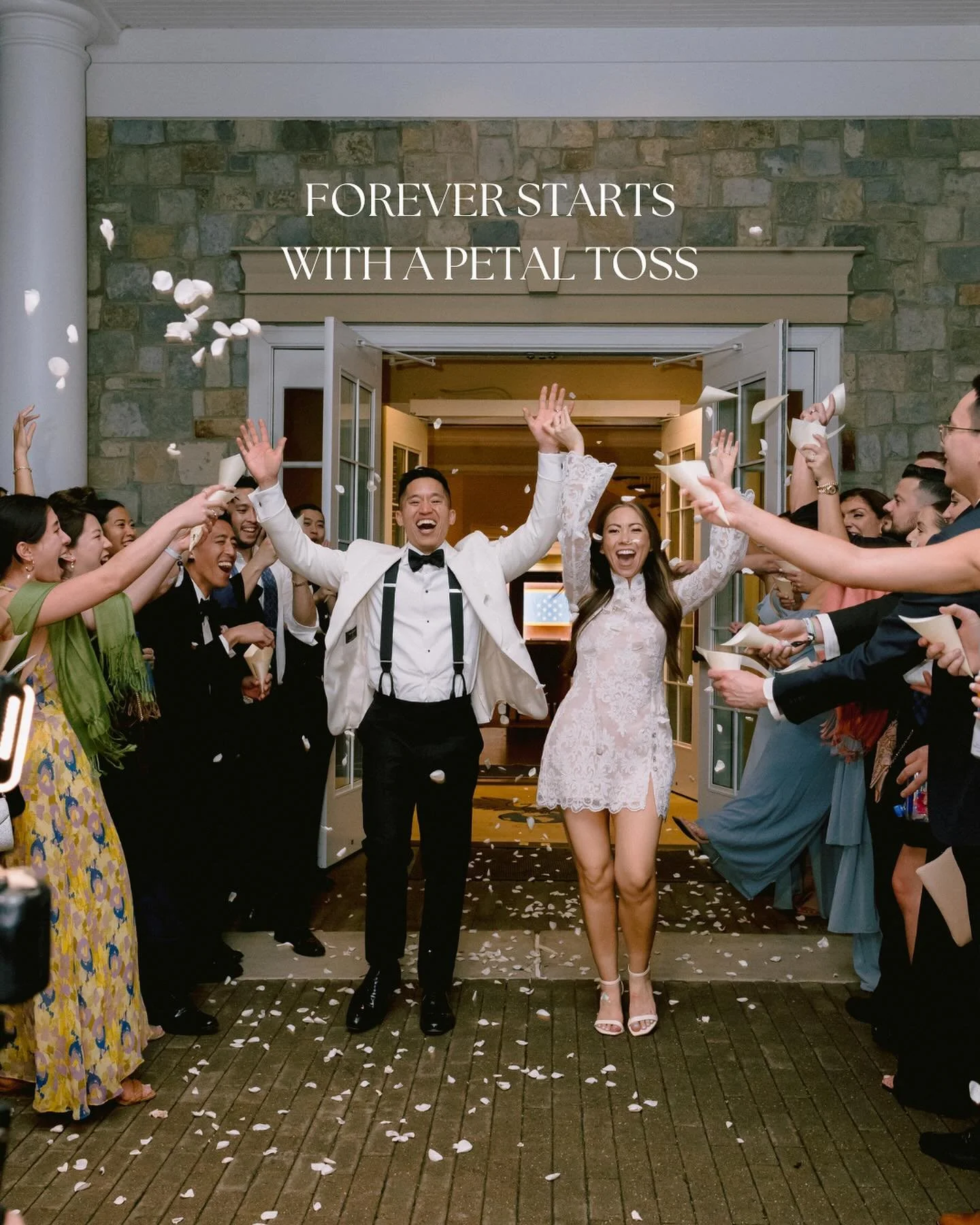 Petal toss exits: still that moment✨

Planning @alloreevents
Photography @getreadyphotodc 
Petals @_flowerpalette 
Venue @anccgolf 

#weddings #weddingplanner #weddingexits #dmvweddings #weddinginspo #petaltoss