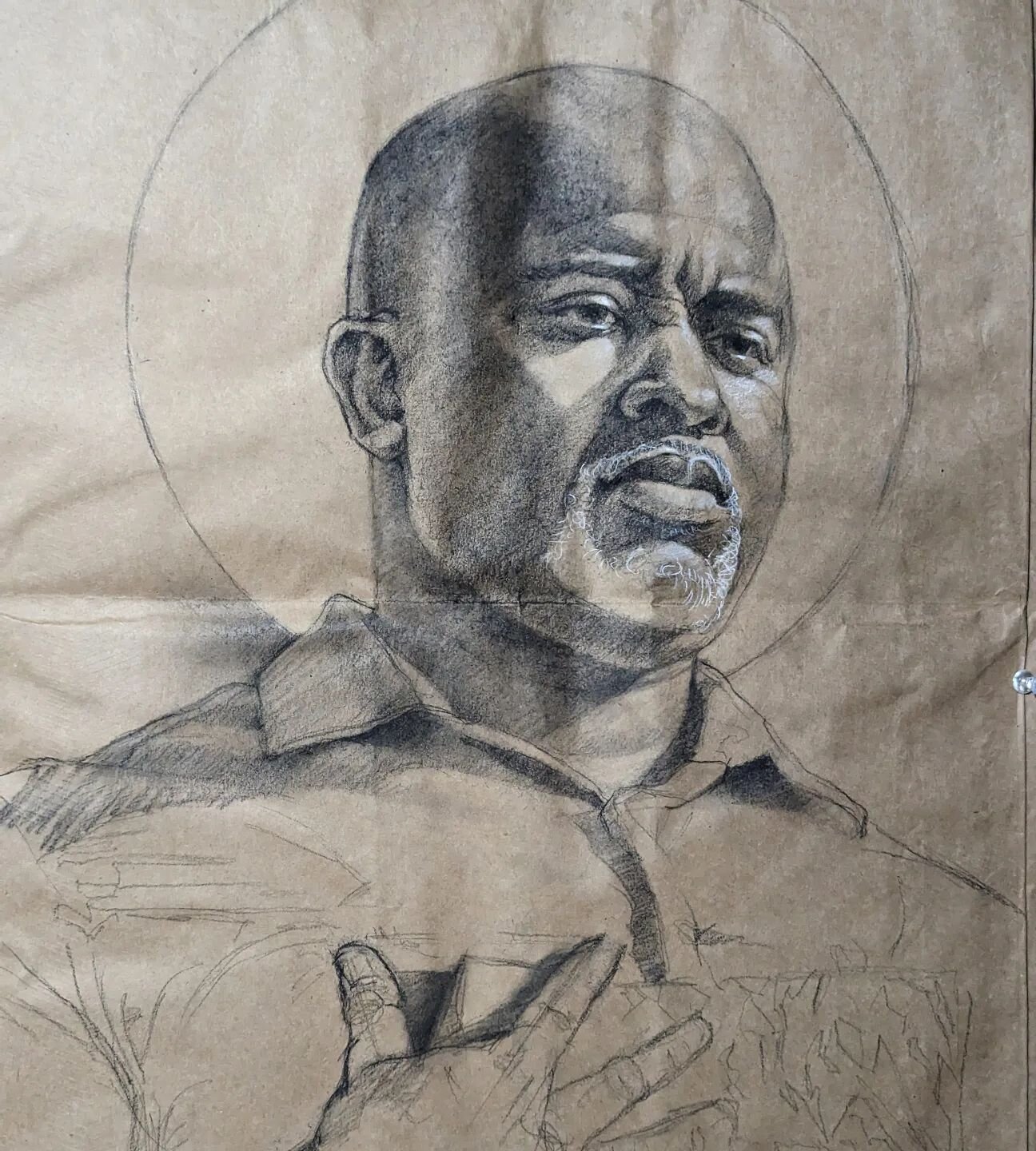 Contemplation: The Steven M. Cozart Statement
Charcoal and Pastel on Paper Bag
(Unfinished)

THIS IS MORE THAN A TEST...

Nuff Said.

#passfailseries #passfail #colorism #colorismisreal #charcoaldrawing #charcoalportrait #drawing #draw #whatisacodec 