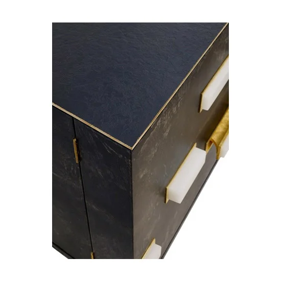Museo Wood, Parchment, Bronze Cabinet