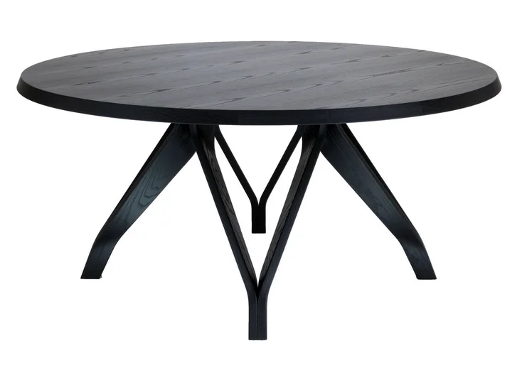 Sculptural Stained Oak Dining Table