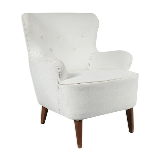 Mid Century Ruth Button Tufted Velvet Chair