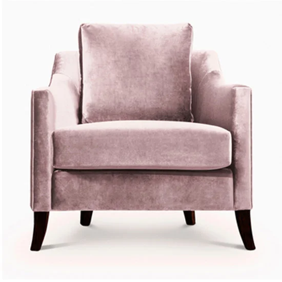 Left Bank Velvet Upholstered Lounge Chair