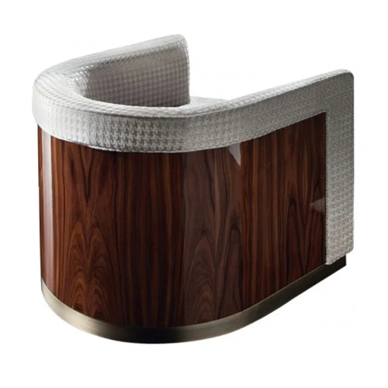 Emilio Lounge Bronzed Stainless Steel Base Brazilian Rosewood Chair