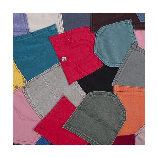 Recycled Cotton Denim Patchwork Jean Pockets Rug