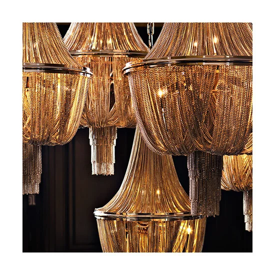 Eichholtz Large Contemporary Decorative Chain Chandelier